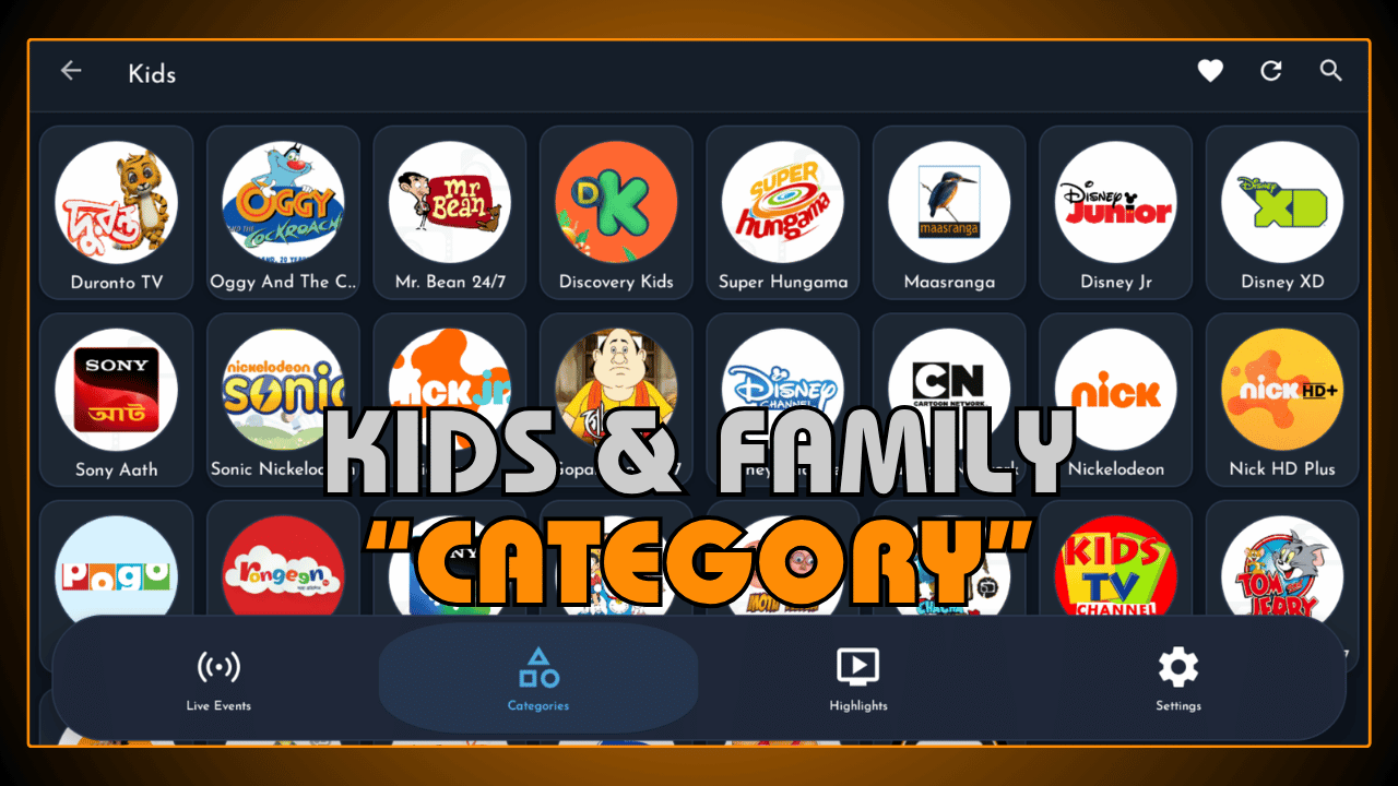 Kids and Family Category