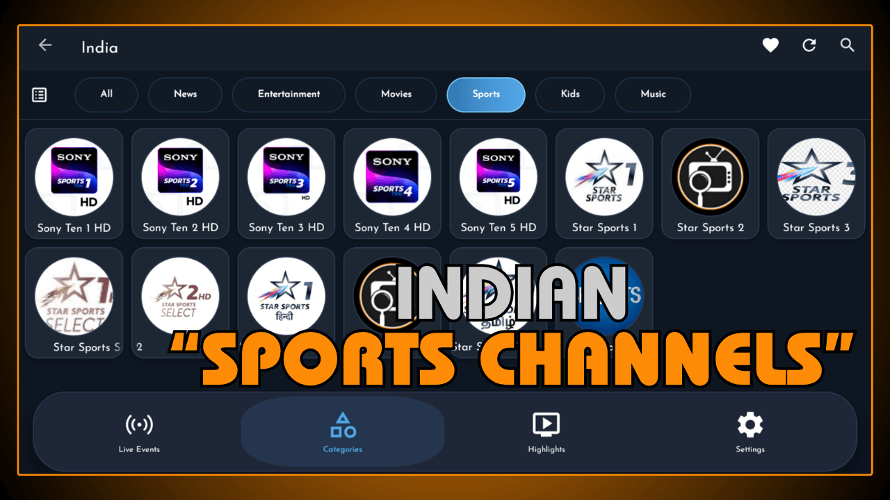 Indian Sports Channels on Mac