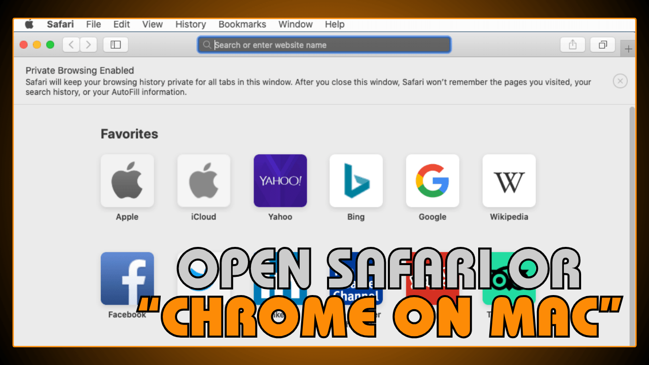 Open Safari or Chrome on Mac